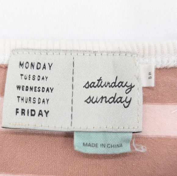 Anthropology Saturday Sunday Striped Midi Cotton Dress Size Small - Picture 4 of 11